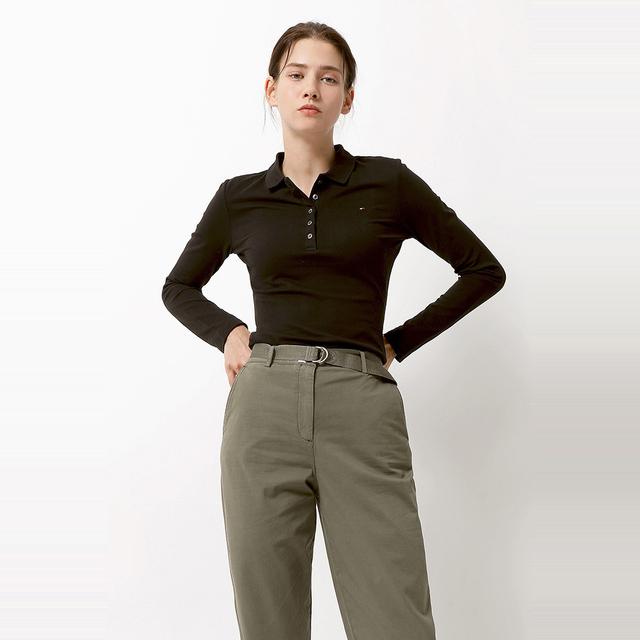 [정상가:115,000원]롱 슬리브 슬림 폴로 티셔츠 (T22B7TPI120WT1BDS)