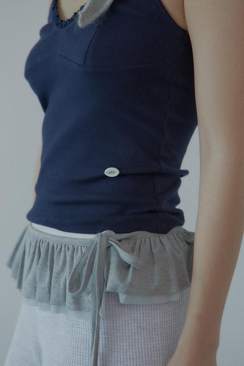 Ruffle bra top_navy