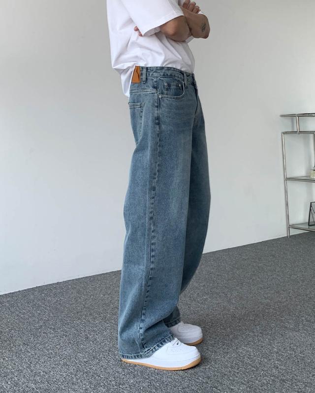 [Unisex] 텐스 스테디 와이드 데님팬츠