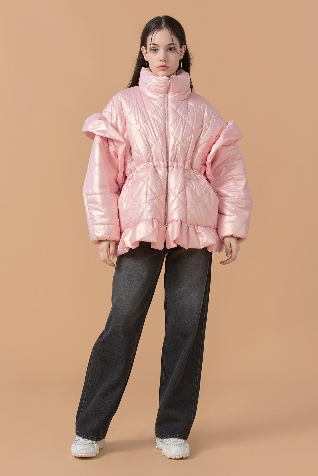 Pillow Quilted Short Padding - Pink