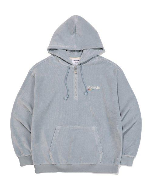 코듀로이 저지 후드 티셔츠 SBLUE