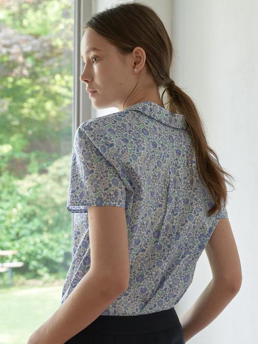 Liberty crop shirt - Peony garden