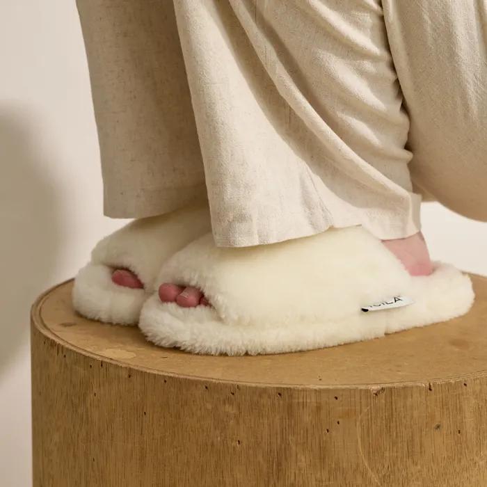 코지 양모 룸슈즈 오픈토 타입 3types 2sizes