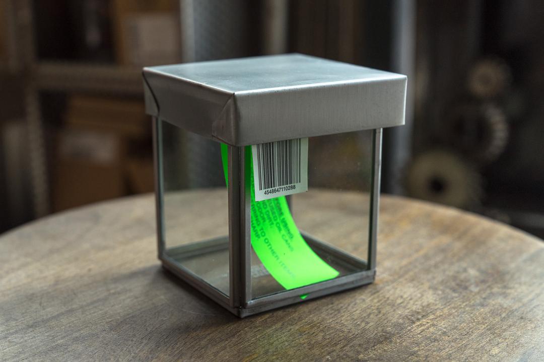 푸에브코 PUEBCO / GLASS BOX WITH RECYCLE STEEL LID