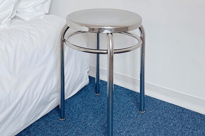 스테인레스 원형 스툴 화장대 보조 의자