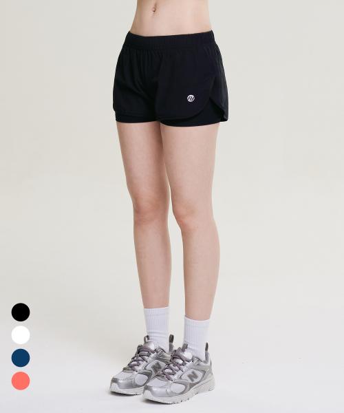 컴팩트 멀티 스포츠 하의 (운동복 러닝 워터) 남녀 W 투인원쇼츠 (4컬러)