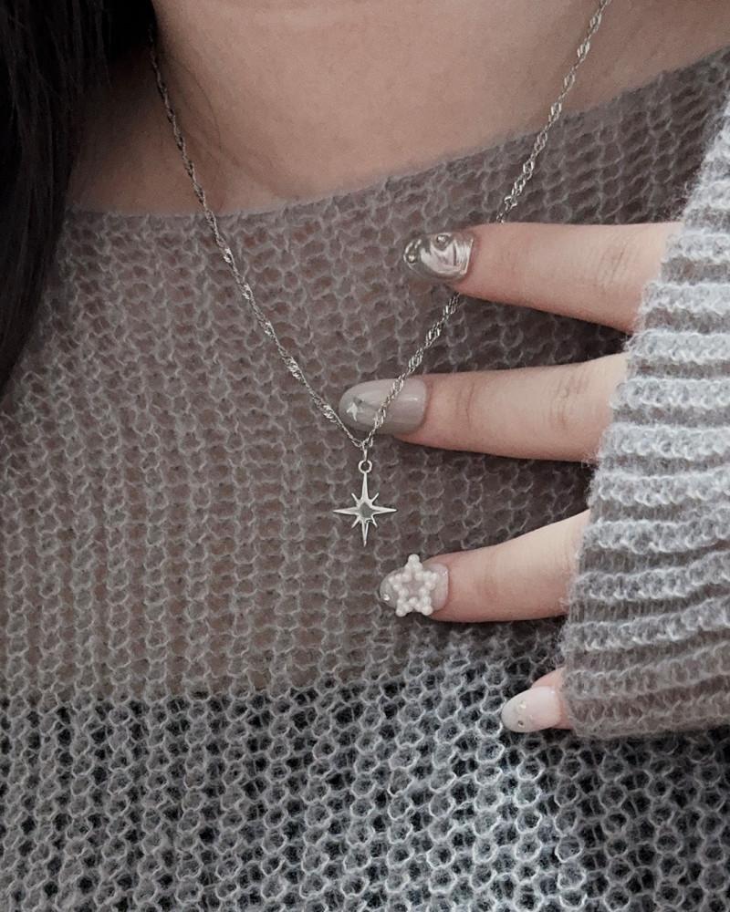 웨이브 스파크 목걸이 (3size)