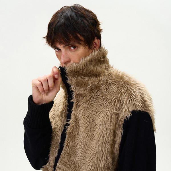 Reversible Fur Lining Zip-Up Knit Cardigan