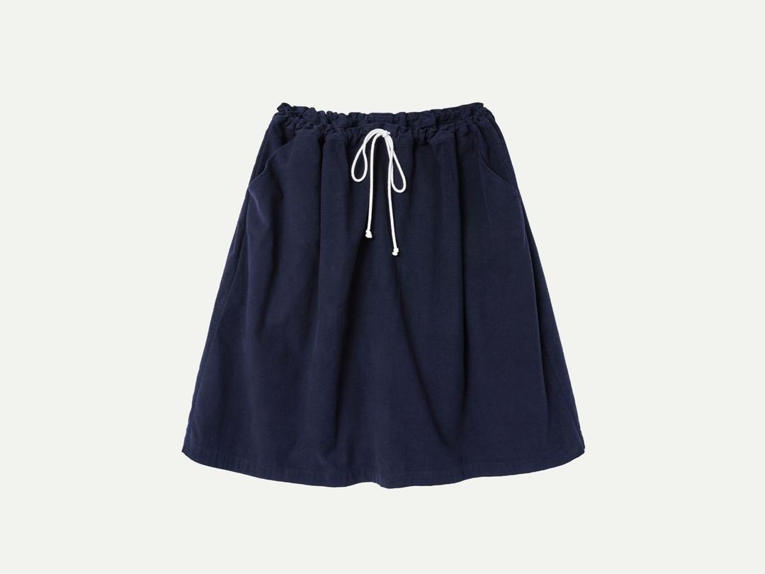 Via Filo cotton skirt (Navy)