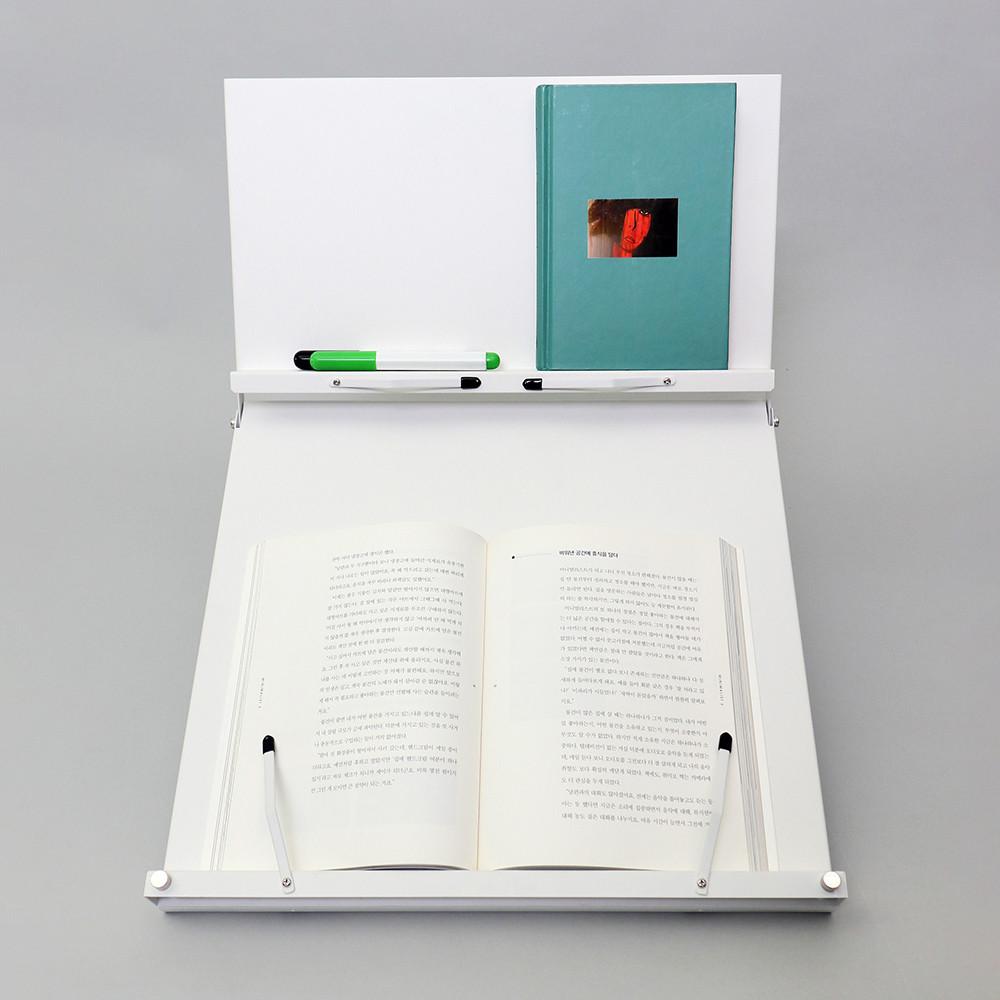 큐데스크 각도조절 메탈 2단 독서대 소형