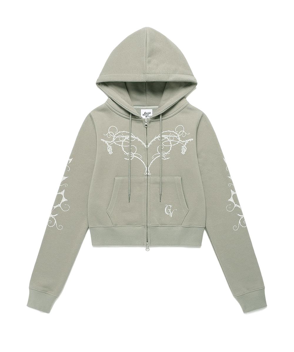 W STEM ZIP UP HOODIE[KHAKI]