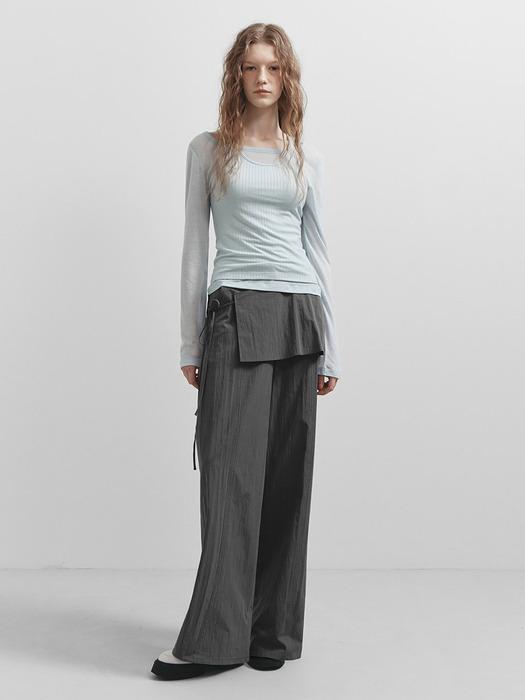 Layered Wide Pants VW5SL454_2color
