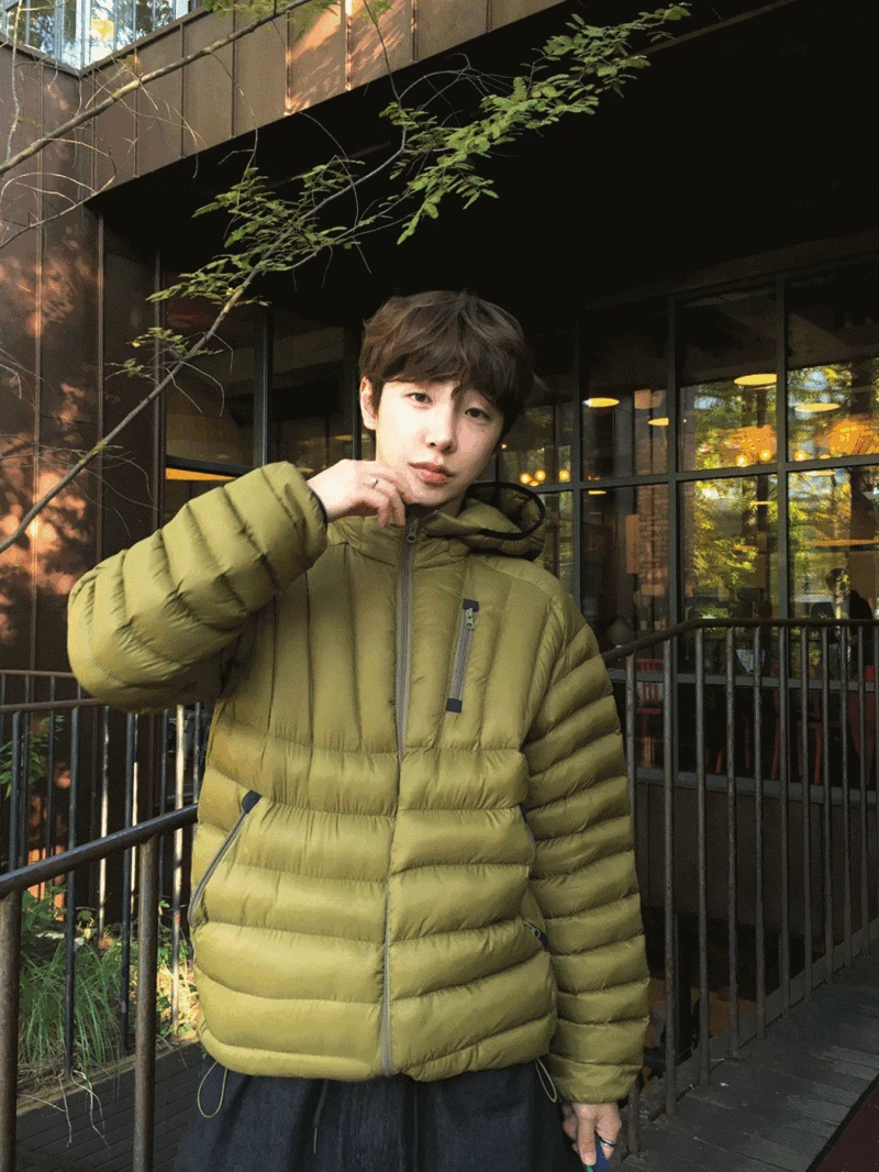 클룩 후드 라이트 패딩 (3color)