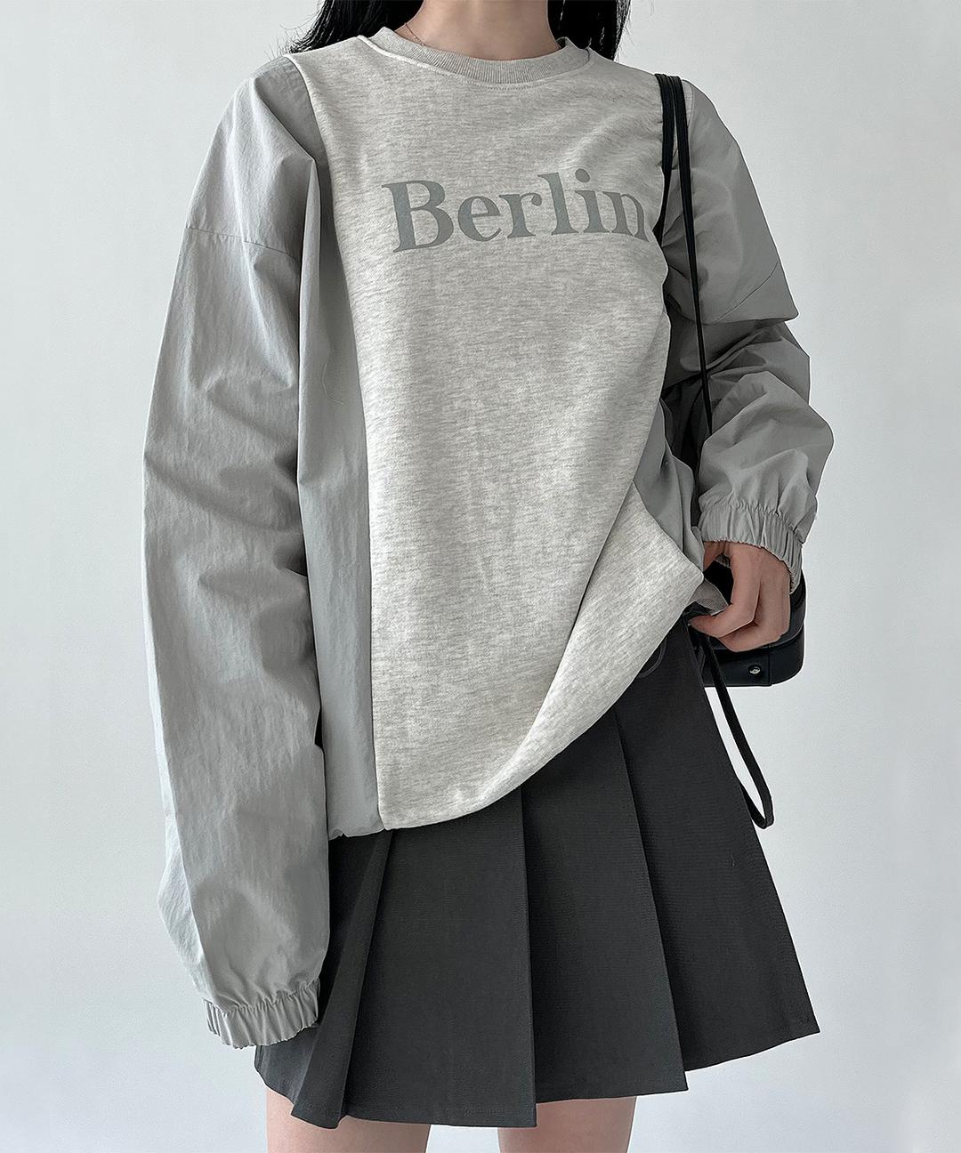 [unisex] 레이 배색 맨투맨