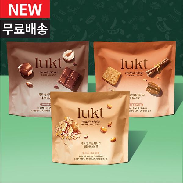 [3개 세트] 룩트 단백질쉐이크 파우치 45g x 21개 (맛 선택)