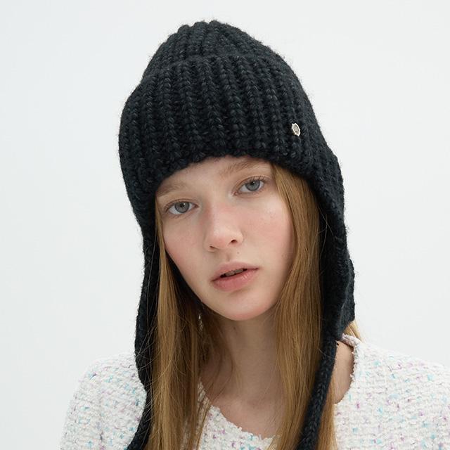 [Tricot Par BROWN HAT] Knitting Earflap Beanie