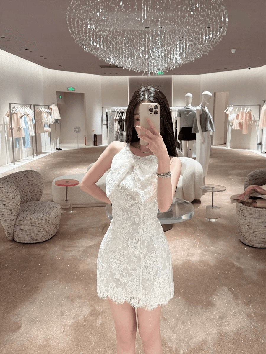 골드 플로우 하이퀄리티 스팽글 레이스 원피스