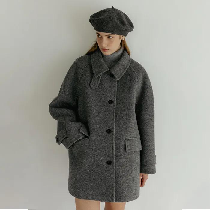 [무료반품] [스페셜오더] [4COLORS] CLASSIC WOOL HALF COAT
