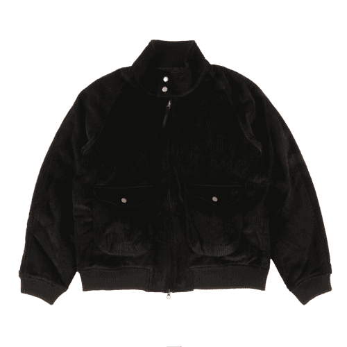 Frontier Corduroy Harrington Jacket Black