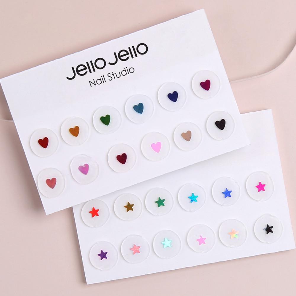 젤로젤로 네일아트재료 글리터 12종 세트 하트글리터 별글리터