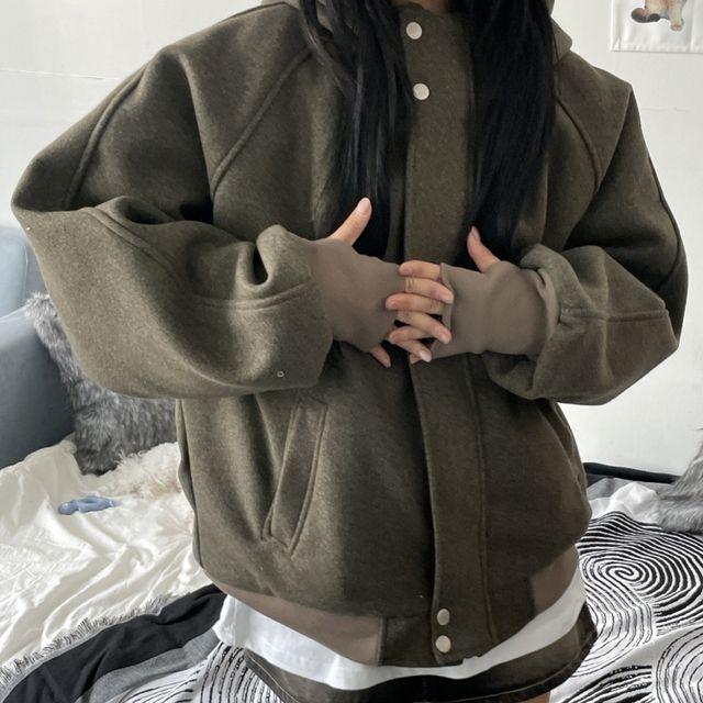 [UNISEX]후드 핸드워머 윈터 블루종 자켓 점퍼(khakibrown/2-4일 여유주문)