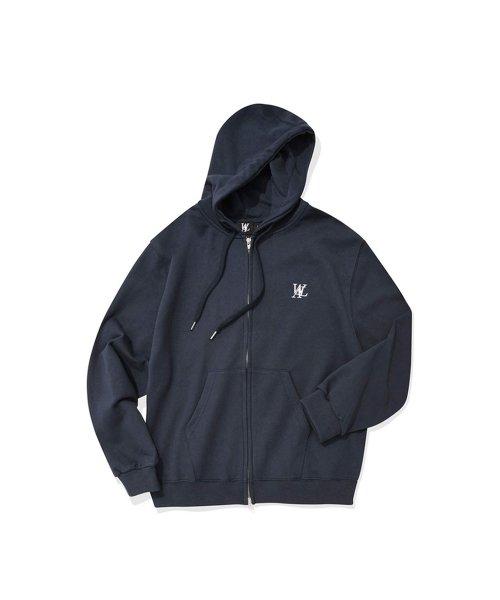 Signature hood zip-up - NAVY