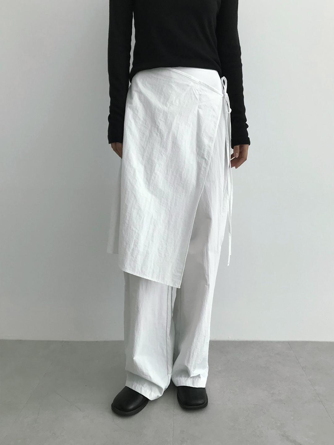 노비야카 Nylon wrap pants (Ivory, grey, black)