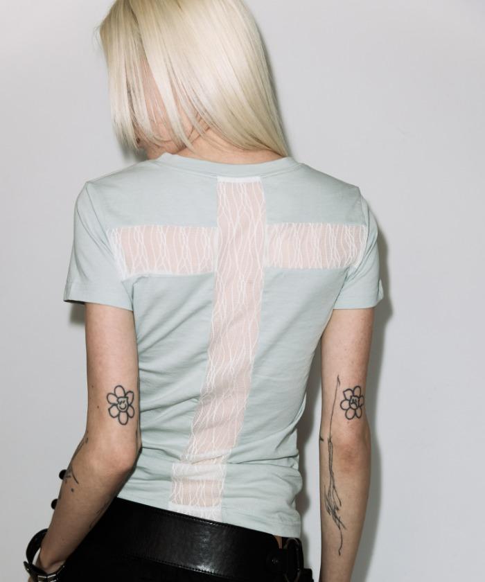 BACK CROSS TEE (MINT) F26QB073