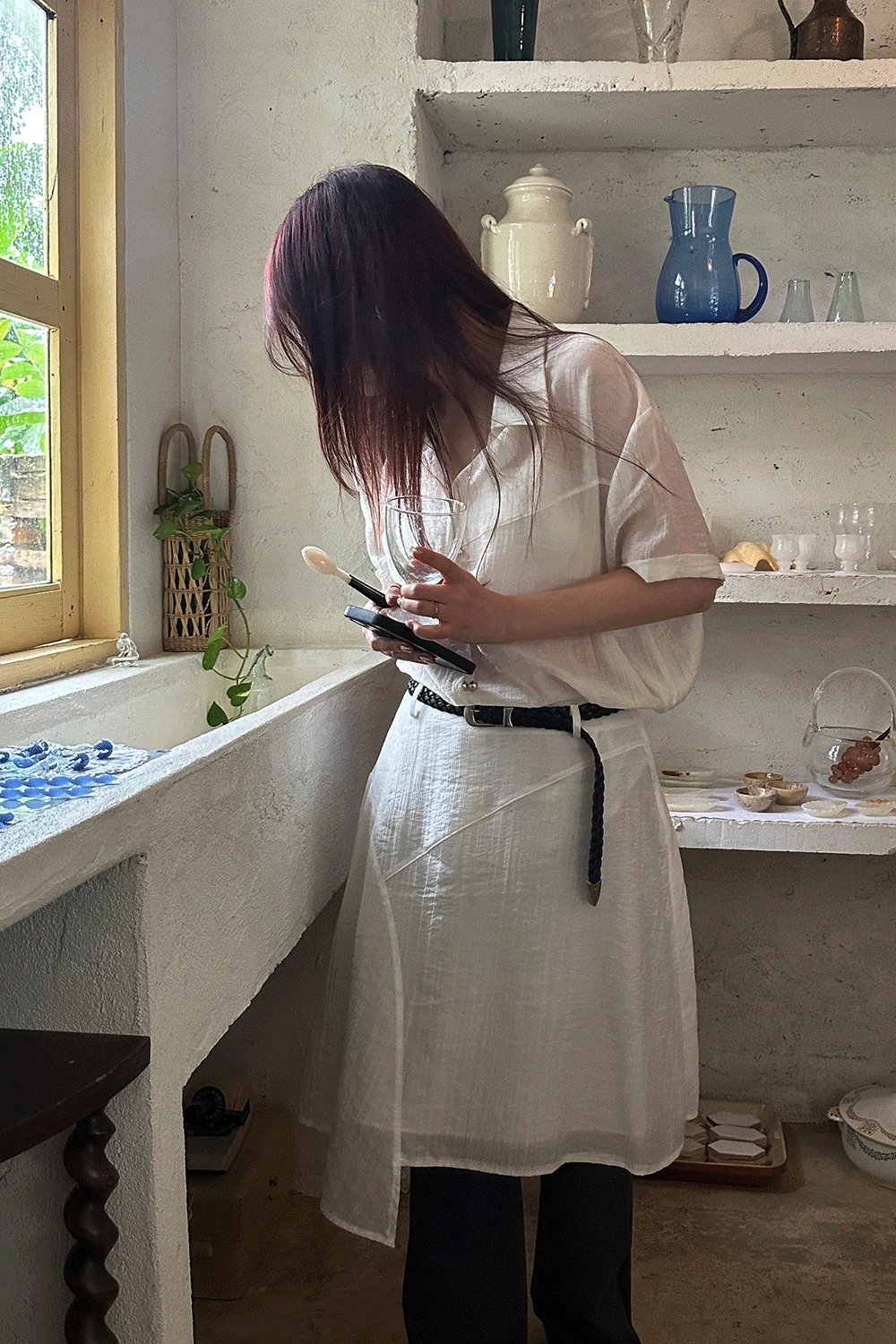 페이퍼 언발 스커트 3 colors