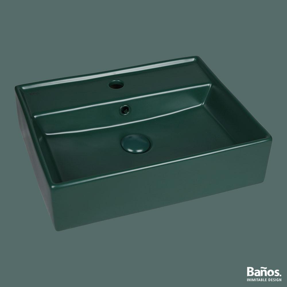 바노스 바스핏 무광 다크 그린 수건걸이 벽걸이 컬러 세면대 500 BW-107MDG