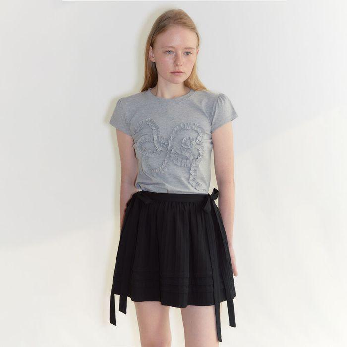 Butterfly Frill T-Shirts (Melange Grey)