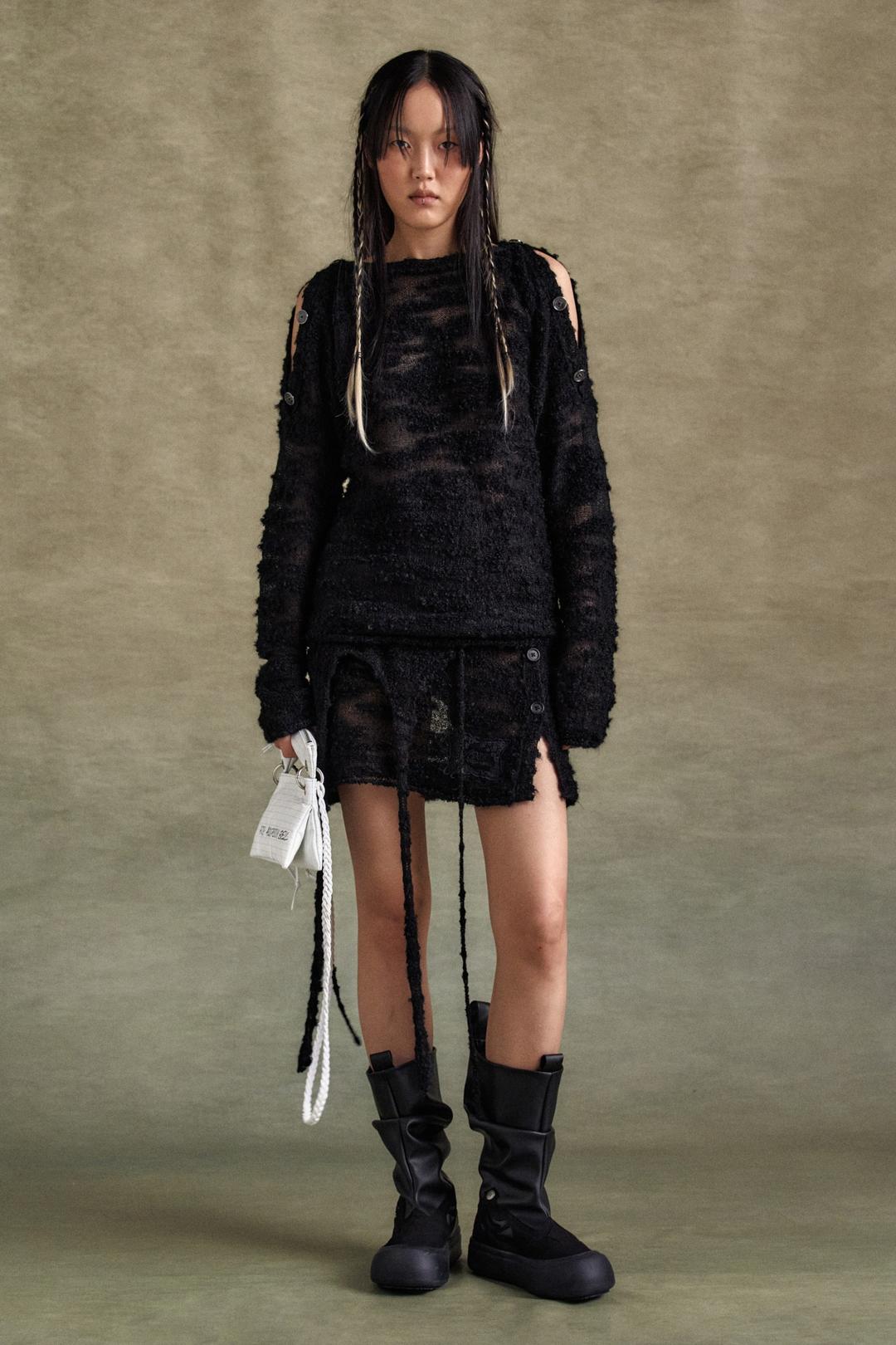 FIFI BUTTON PULLOVER KNIT atb1261w(BLACK)