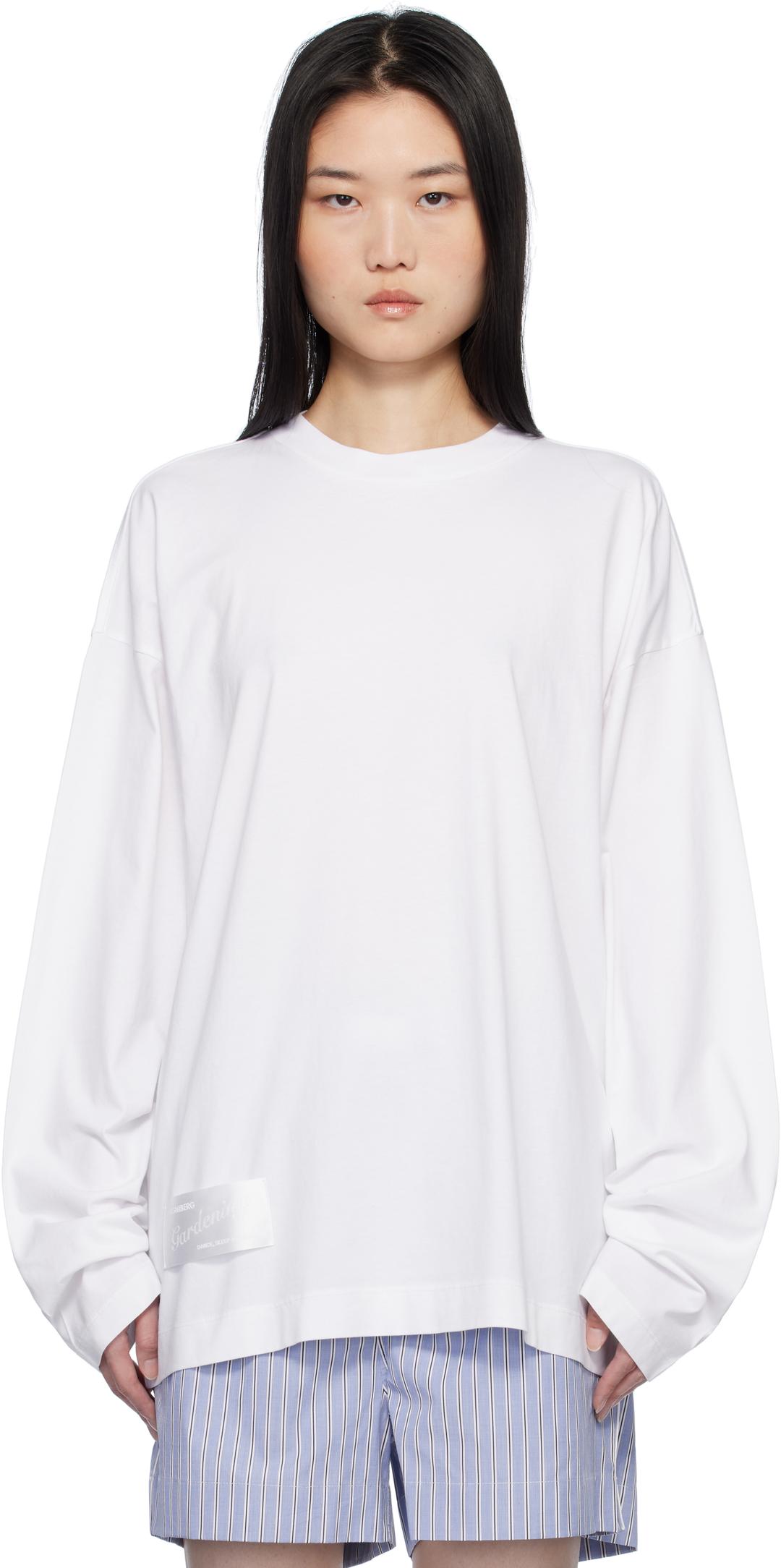 화이트 오가닉 코튼 티셔츠