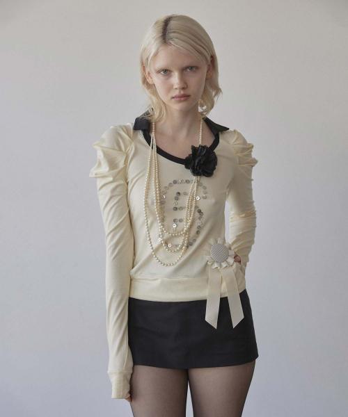 Good Girl Collar Tee Butter
