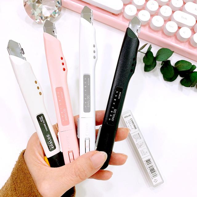 아날로그 크롬 커터칼 오리지날,화이트,민트,핑크,블랙 / 리필커터칼날