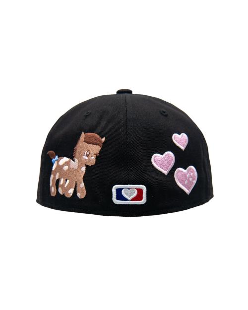 PONY EMBROIDERY CAP (BLACK)