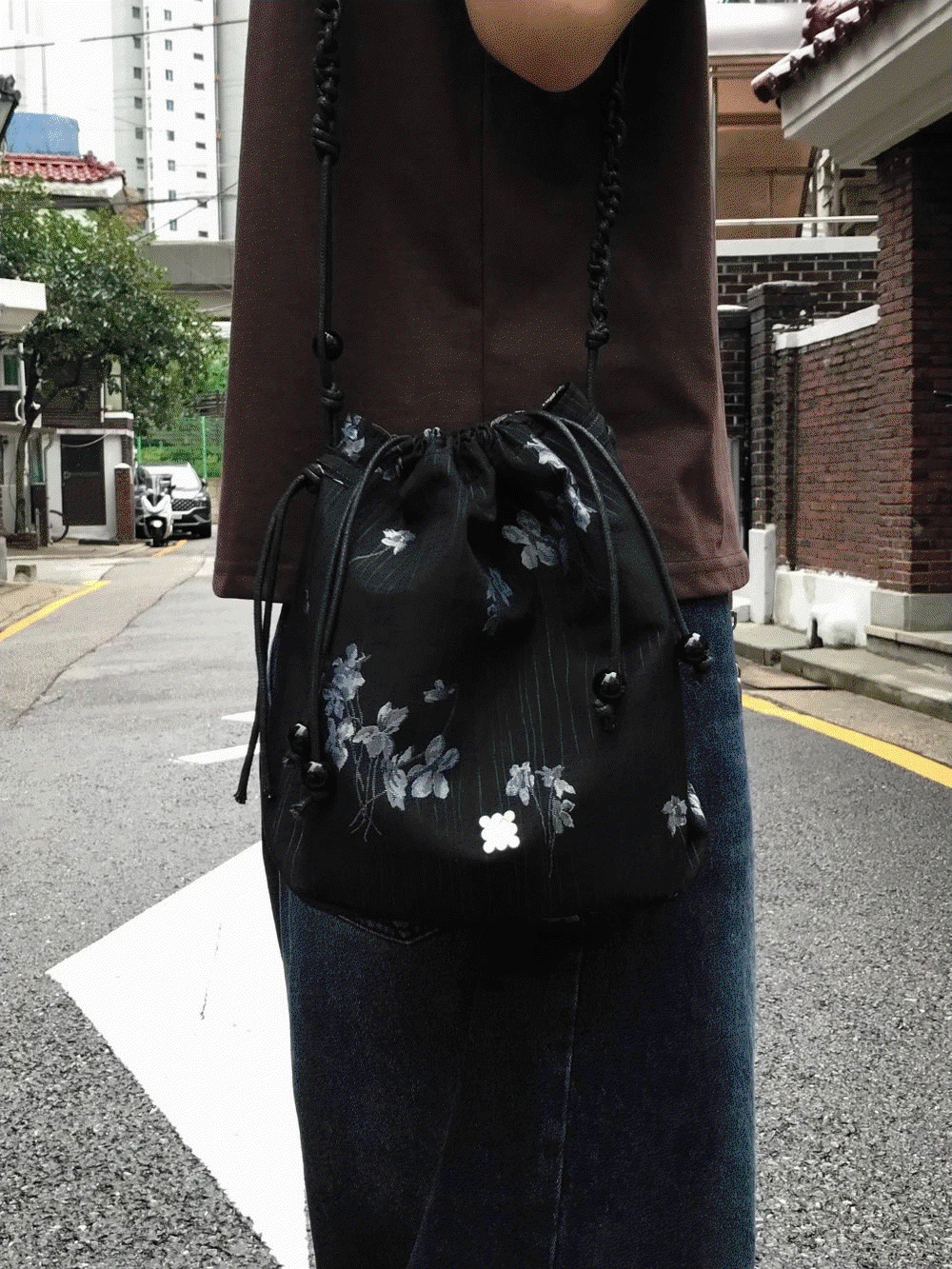 데이지 트위스트 비즈 크로스백 1C