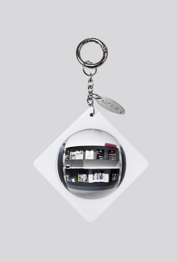double side mirror keyring