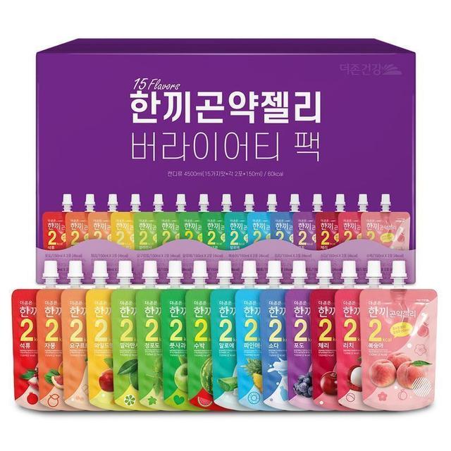 더존건강 한끼 곤약젤리 150ml x 30포 버라이어티팩 1박스(15가지맛 각2팩씩)