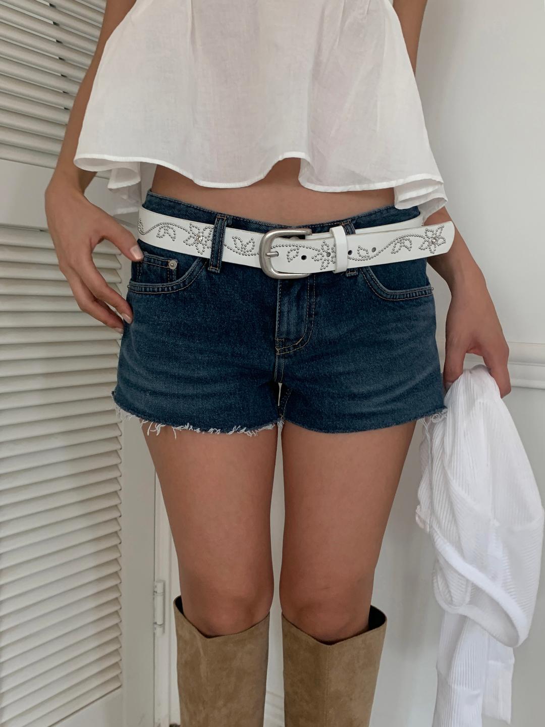 CAT DENIM SHORTS