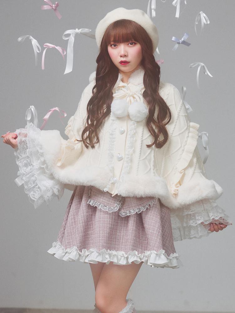 うさちゃんニットポンチョ