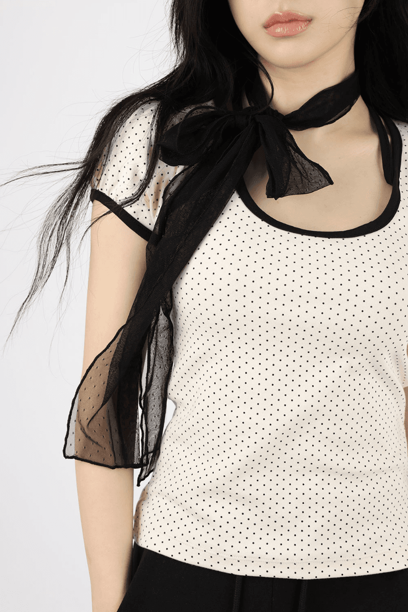 컬러인아이디 샤르 도트 스카프