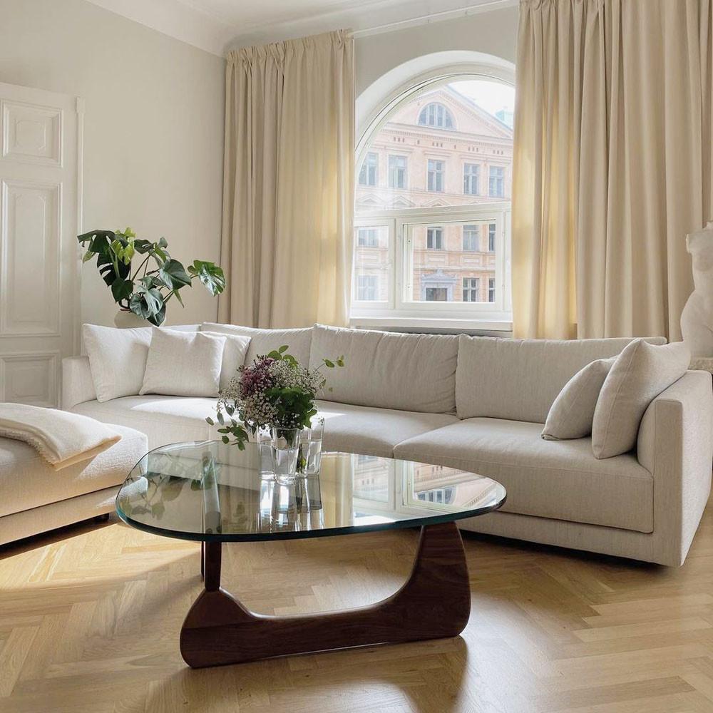 이사무노구치 테이블 원목 우드 강화유리 거실 좌식 소파테이블