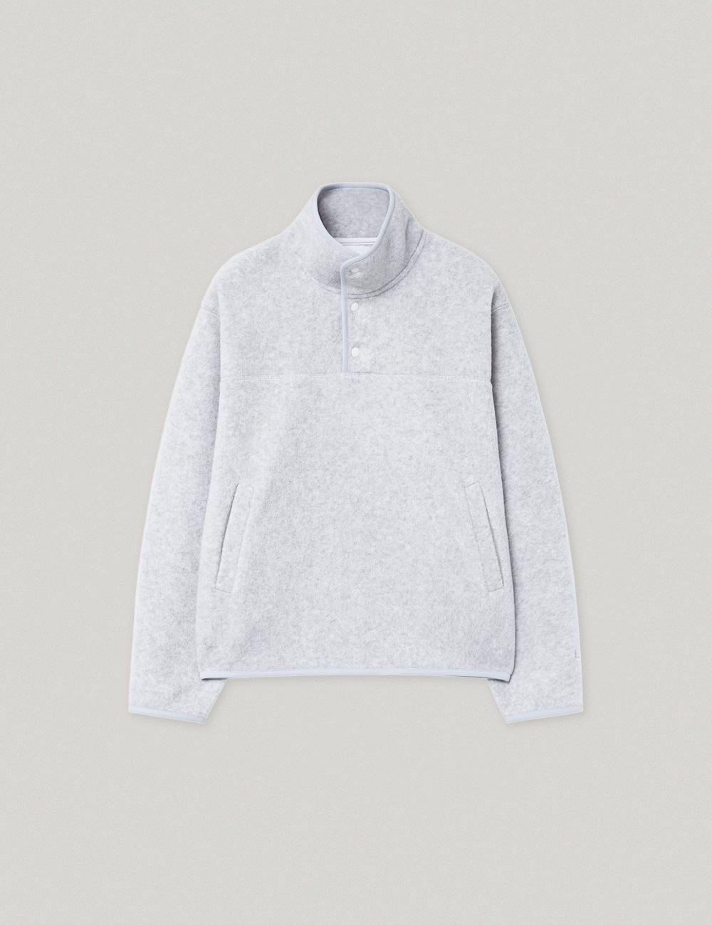 Fleece Half Snap Fullover_Melange Grey 12/1 순차출고