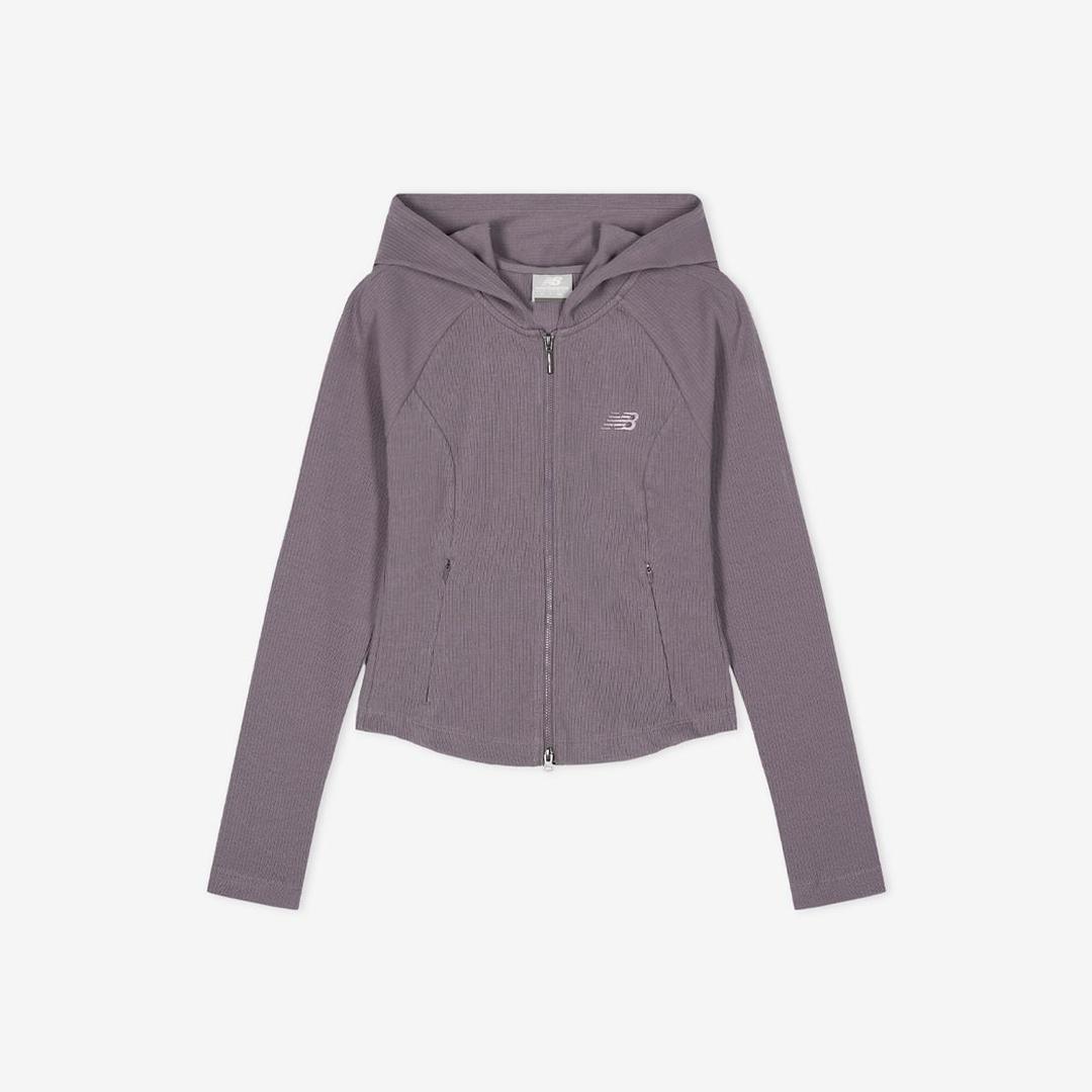 WOMEN 소프트프레쉬골지 후드 투웨이 집업 (SLIM FIT)