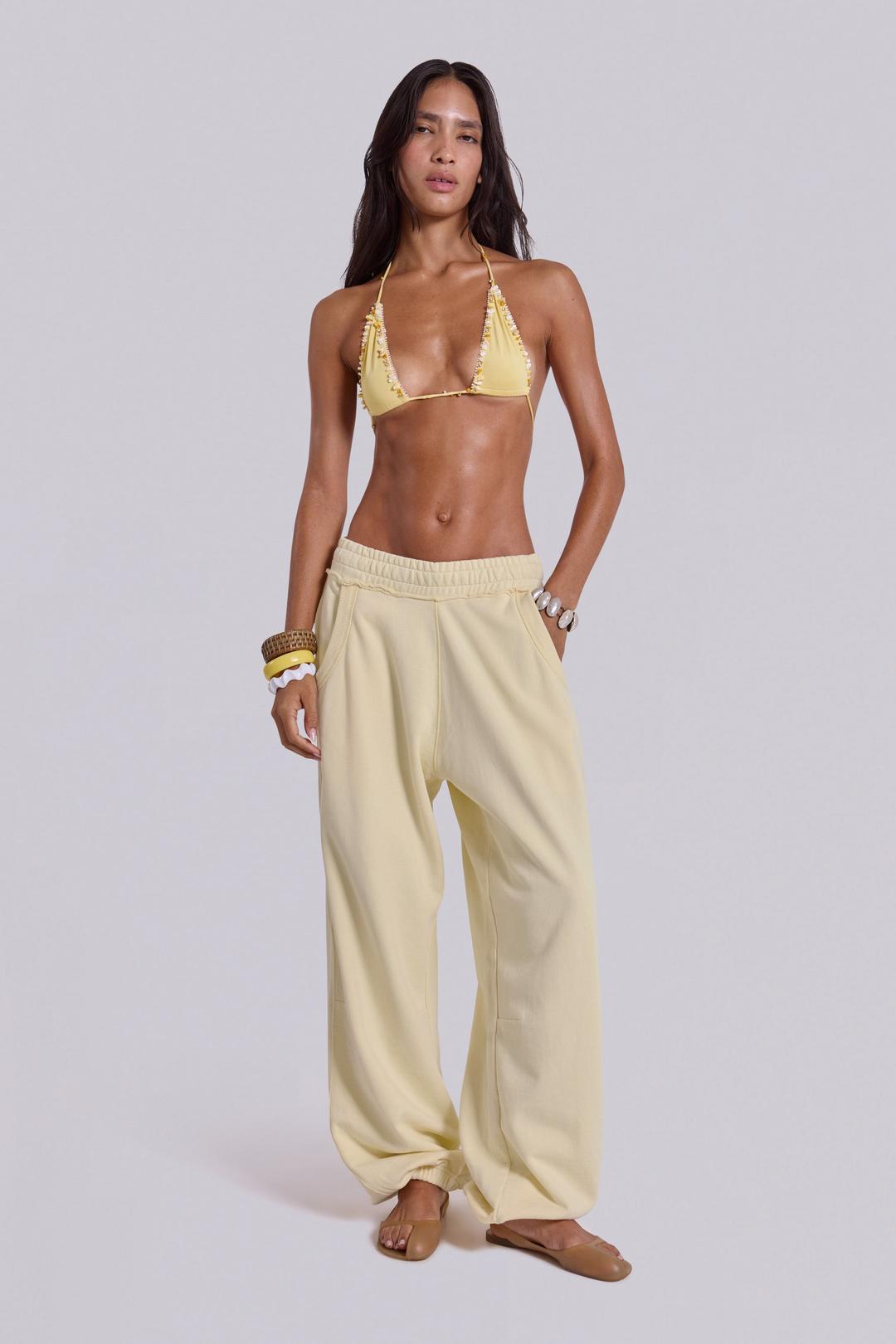 Custard Cuffed Baggy Monster Joggers - XXS / Yellow