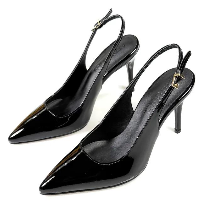 ROSIE_black 24mid winter party look slingback heels
