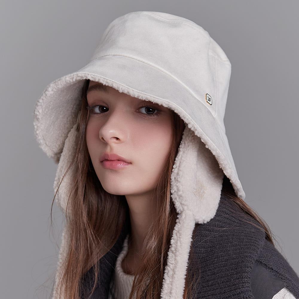 [화이트샌즈] 스웨이드 탈부착 부클 이어머프 버킷햇 레이사 (4 colors)