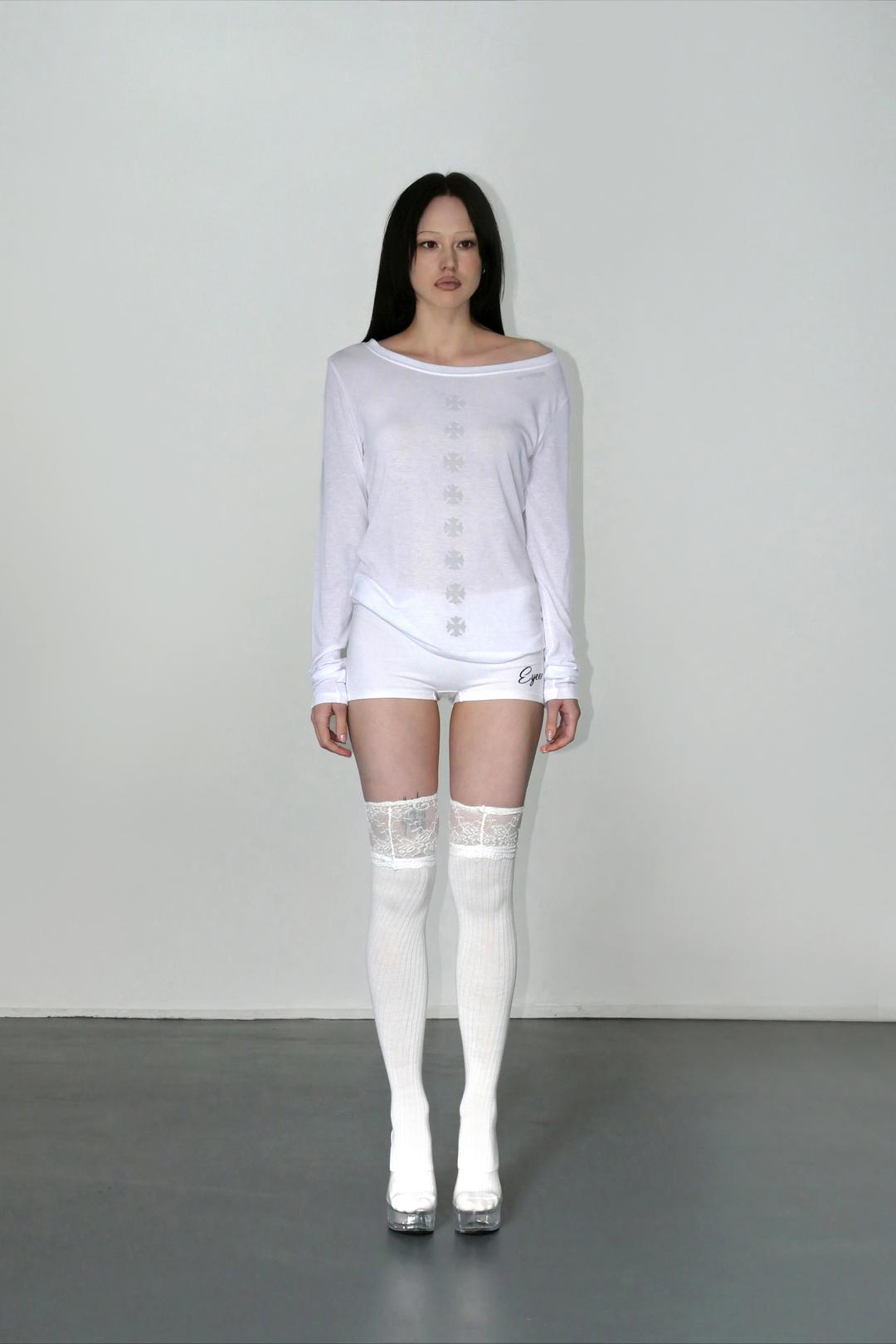 Classic Symbol Loose Fit Long Sleeve - White