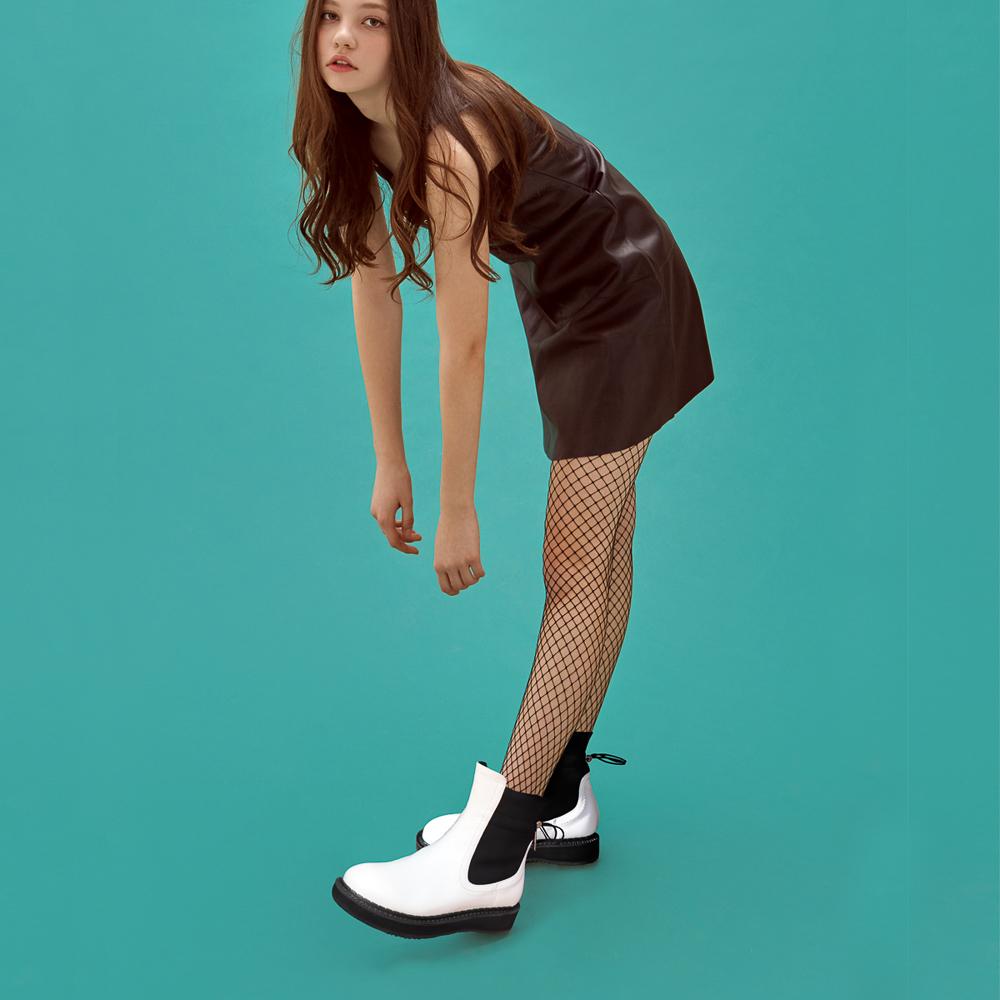 [머씨크라운] 사바나 첼시부츠 화이트/블랙